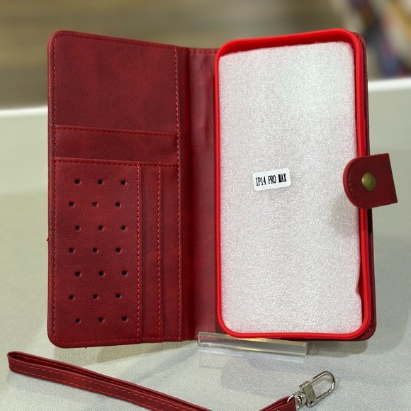 Beautiful iPhone 14 Pro Max Wallet Case + Glass Screen Protector,Ship Fast - Picture 7 of 8